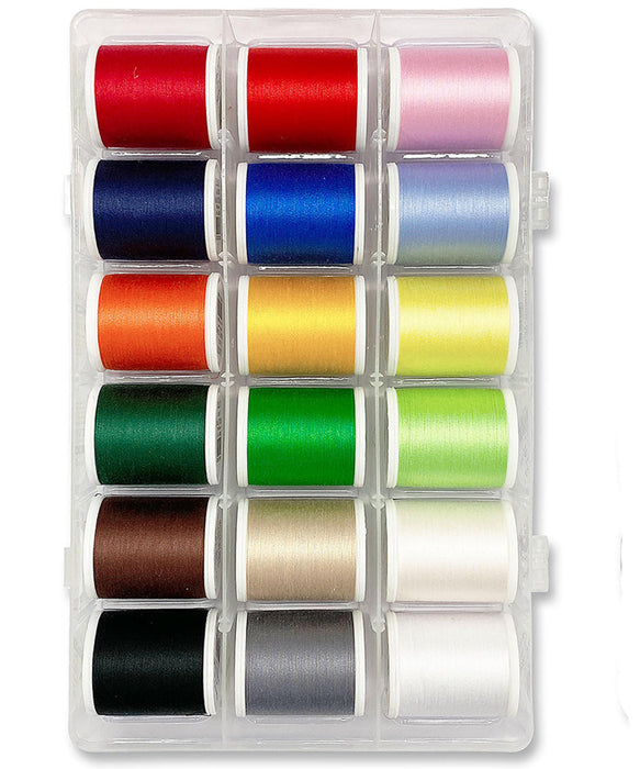 Sensa Green 40 – Assortment Box, 1100-yard (1000m) Spools, 18 Colors