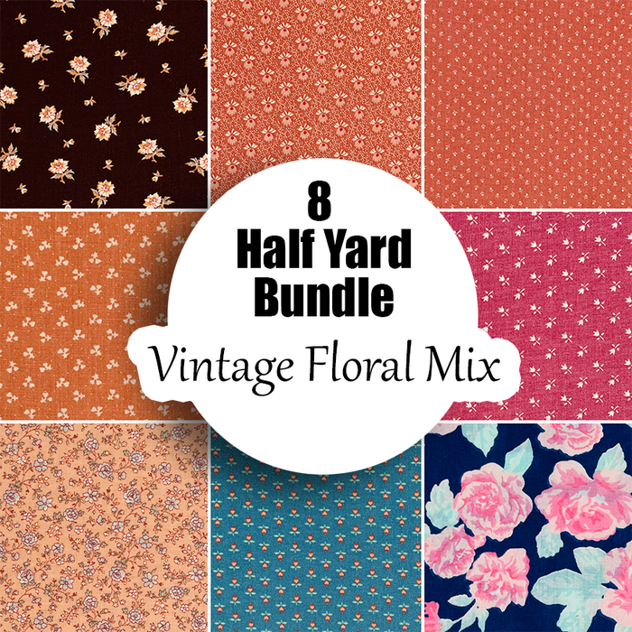 Vintage Florals Mix | 8 Half-Yard Bundle