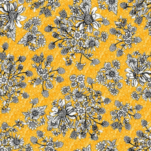 Show Me The Honey | Floral | Yellow | End of Bolt 18x44