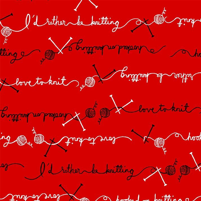 Hooked On Knitting Ready Quilt | 6 Half-Yard Pieces & Free Pattern