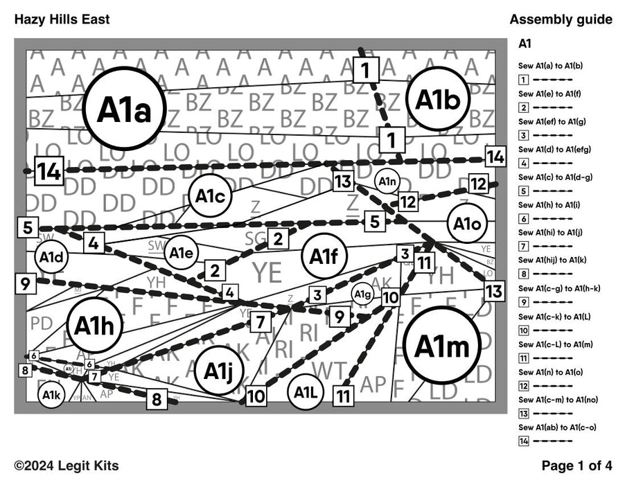 Hazy Hills East Quilt Kit (KONA)