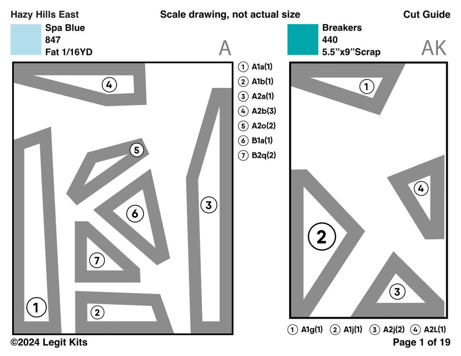 Hazy Hills East Quilt Kit (KONA)