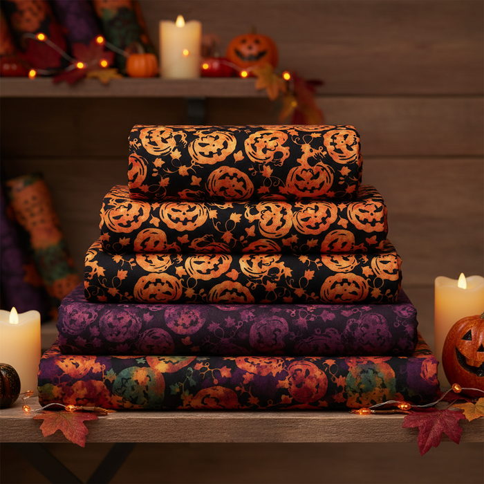 Halloween Fabric Folded