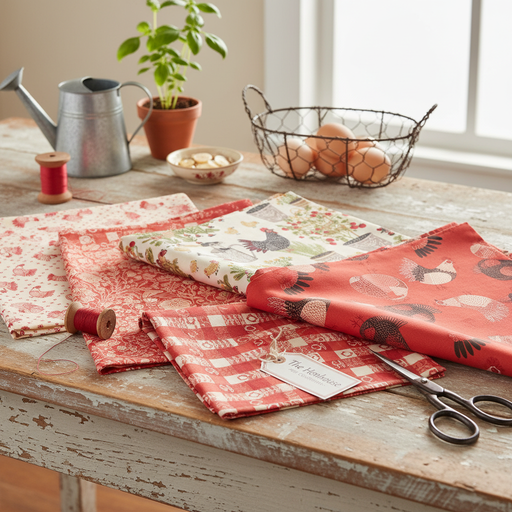 Henhouse 6 Half-Yard Red Bundle