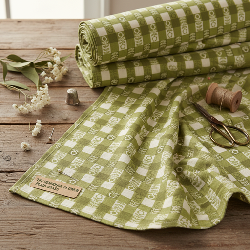 Henhouse Flower Plaid Grass