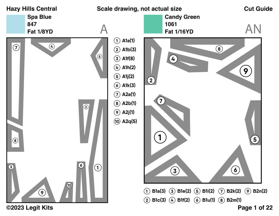 Hazy Hills Central Quilt Kit (KONA)