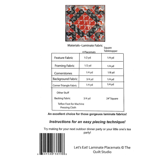 Let's Eat! | Laminate Placemats | Pattern