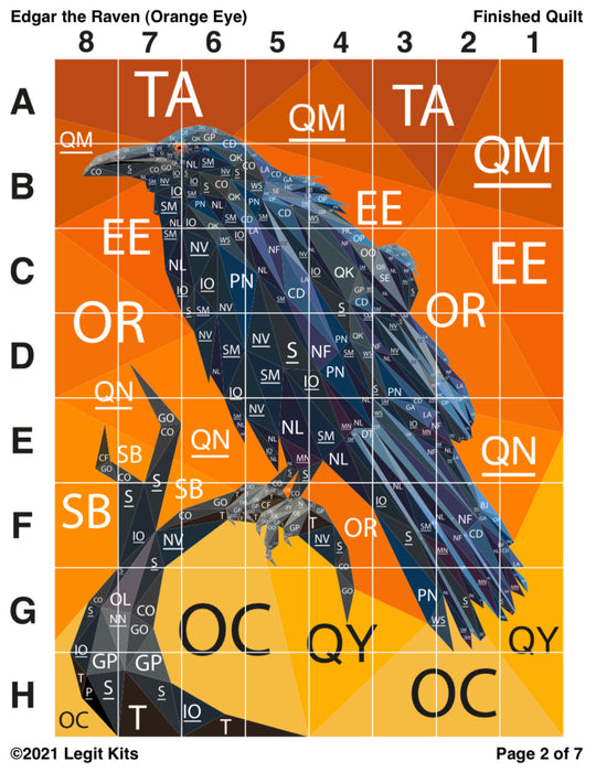 Edgar the Raven Quilt Kit