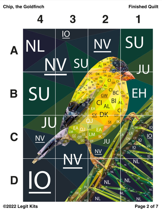 Chip the Goldfinch Quilt Kit