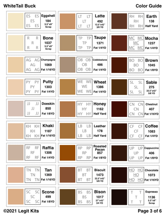 White Tail Buck Quilt Kit