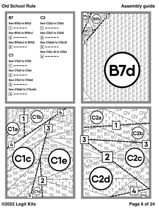 Old School Rule Quilt Kit