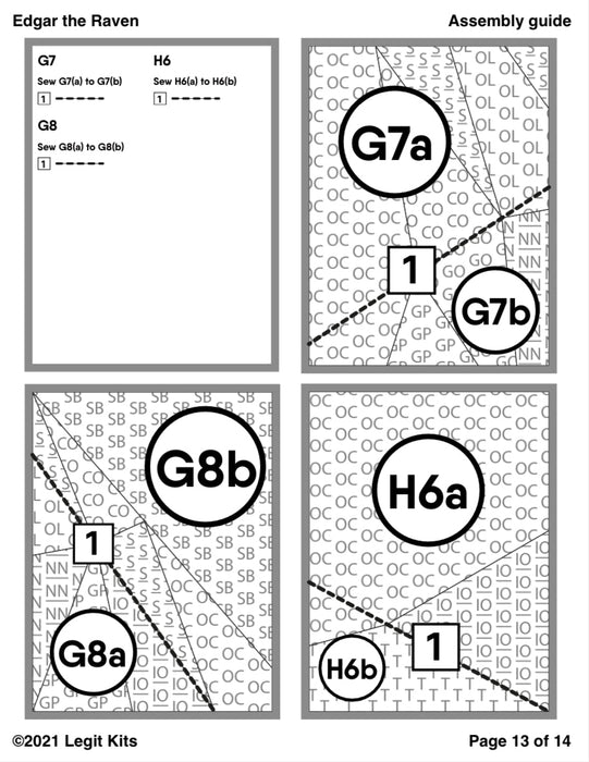 Edgar the Raven Quilt Kit