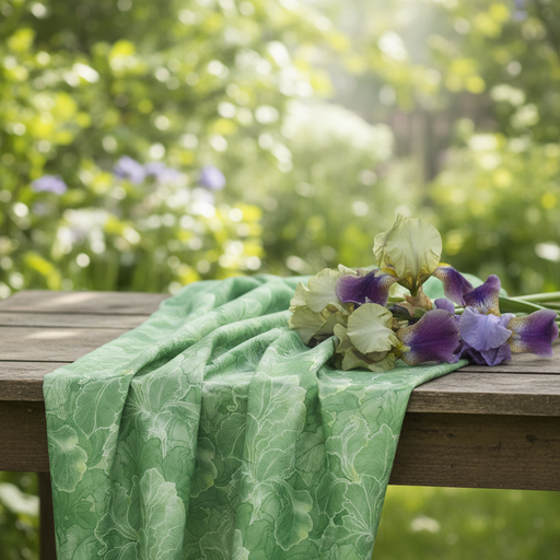 Infatuation Iris Texture Green with Irises