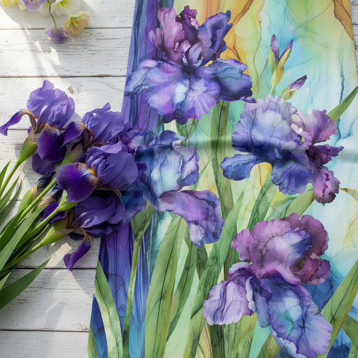 Infatuation Panel Purple Multi with Irises