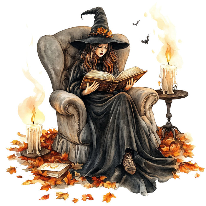 Watercolor Witch Fabric Panel 27