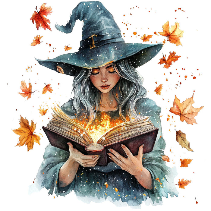 Watercolor Witch Fabric Panel 23