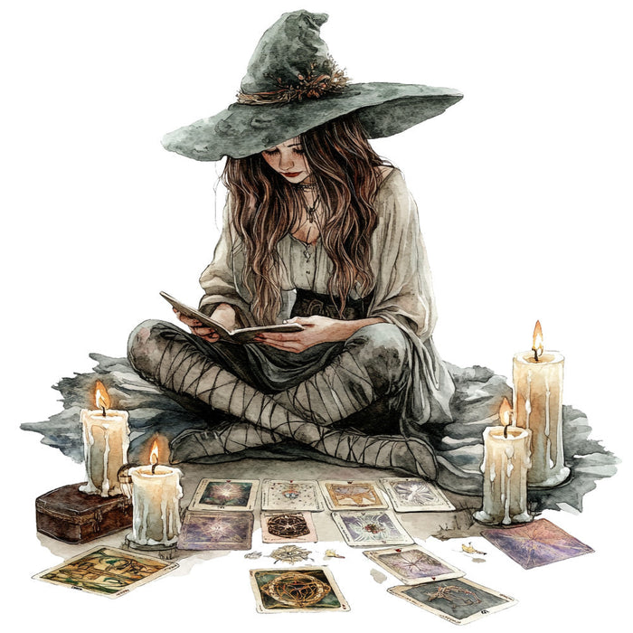 Watercolor Witch Fabric Panel 12