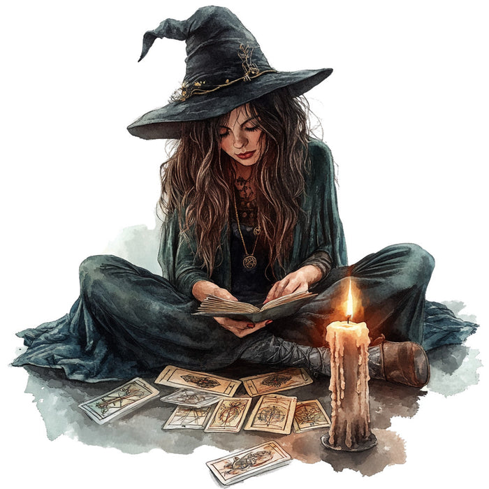 Watercolor Witch Fabric Panel 28