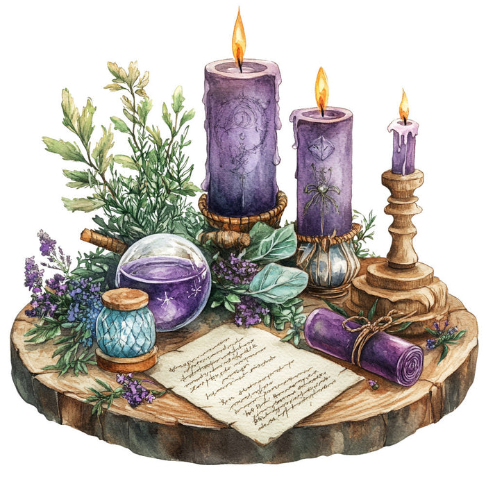 Watercolor Witch Fabric Panel 20