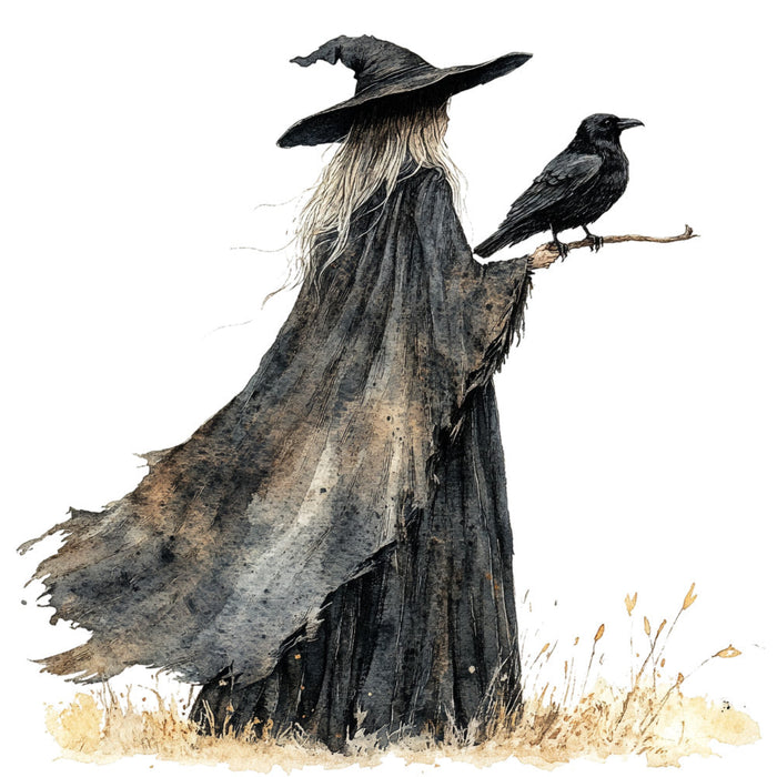Watercolor Witch Fabric Panel 19