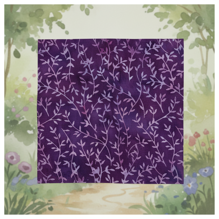Purple Lavender Leaf Fabric