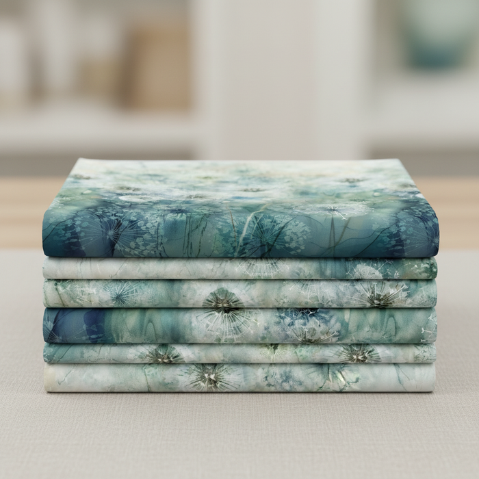 Running Yardage Teal Multi Folded