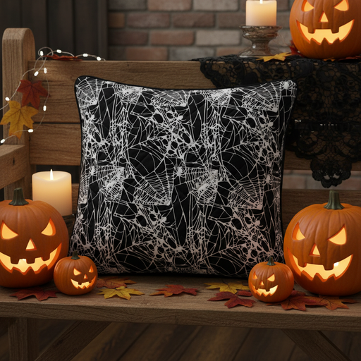 Spider Web Fabric Pillow