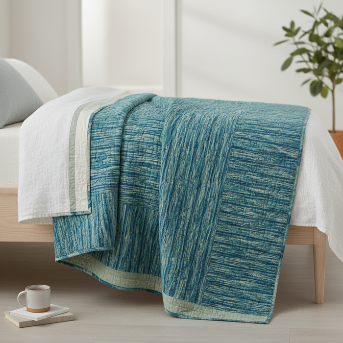 Stria Blue Multi Quilt