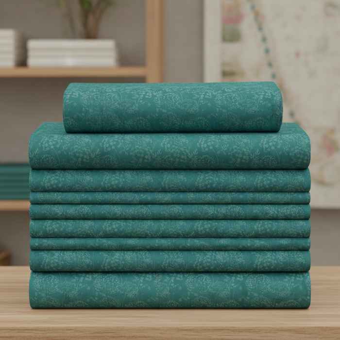 Teal Flower Blender Folded