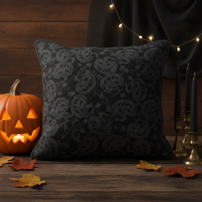 Tonal Halloween Fabric Pillow