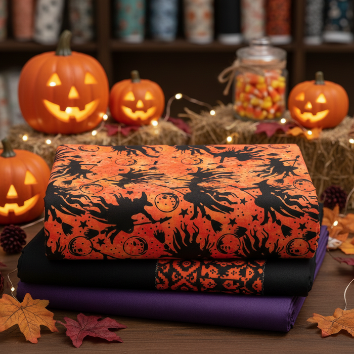 Witches Fabric Folded