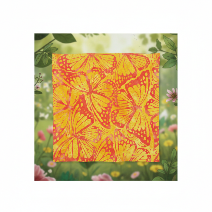 Yellow Red Butterfly Fabric