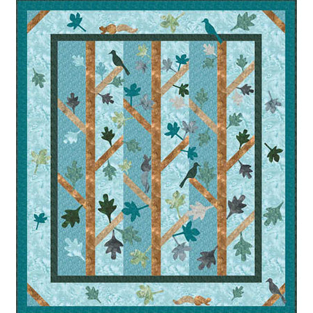 A Walk In The Park 59x67 Quilt Kit from Hoffman Palettes of the Season