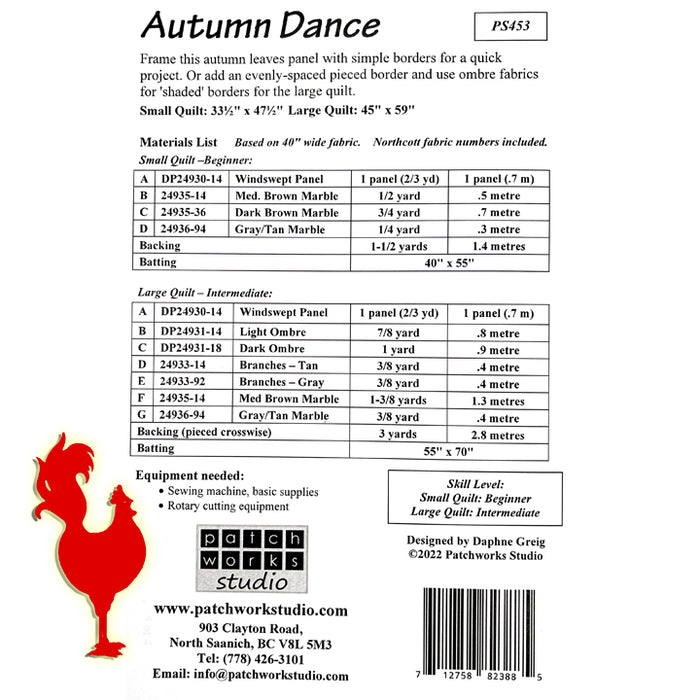 Autumn Dance | Pattern Only | Northcott's Windswept Collection